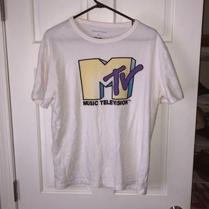 White American eagle X MTV collab t shirt